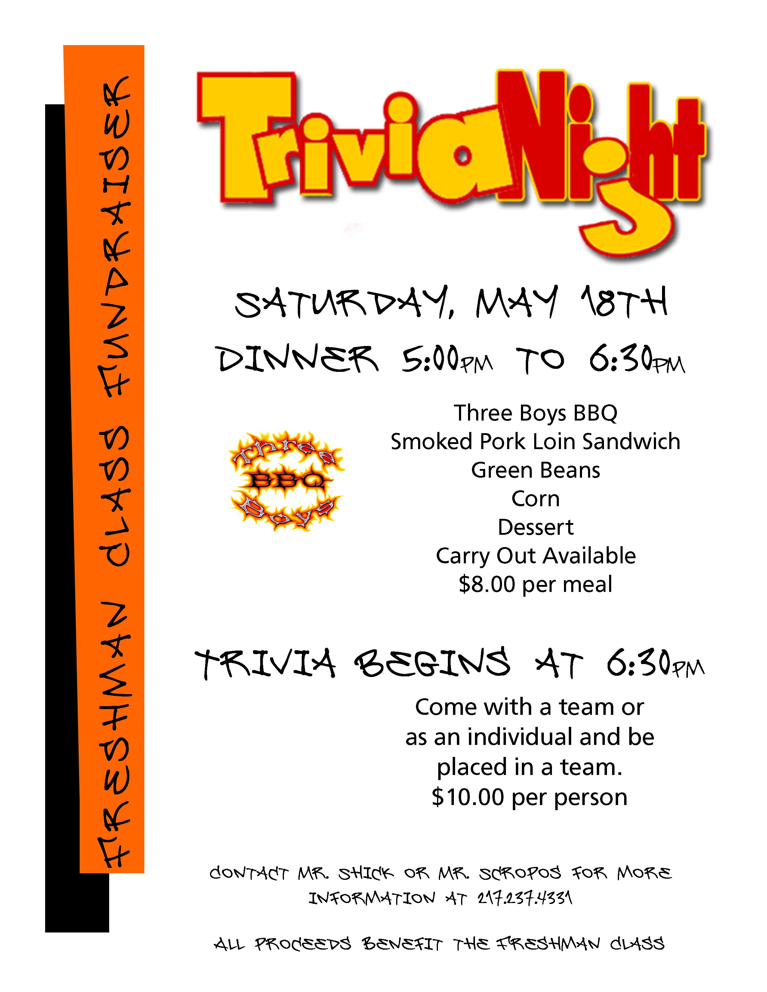 trivia night poster template
